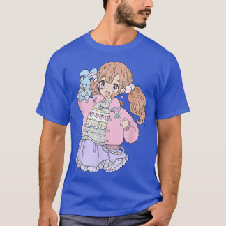 T-shirt Cute Kawaii Girl  90s Pastel Bunny Girly Kidcore A