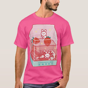 T-shirt Cute Kawaii Lait de fraise Japonais 