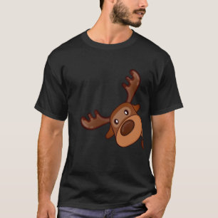 T-shirt Cute Kawaii Moose Elk Deer Funny Alaska Moose