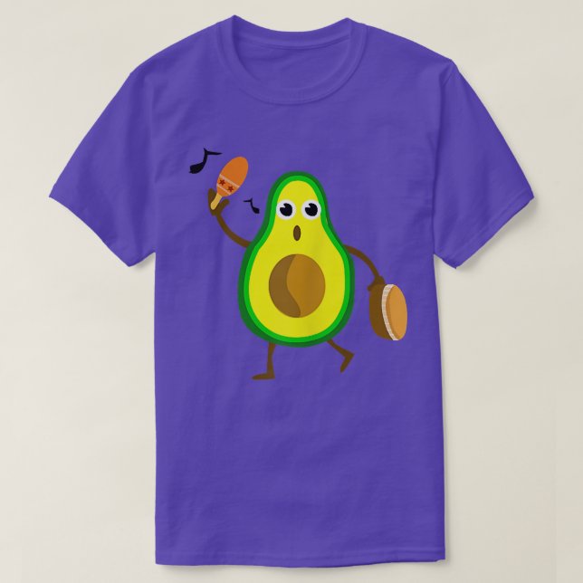 T-shirt Cute Kawaii Musicien Animé Avocado Addict Mania L (Design devant)