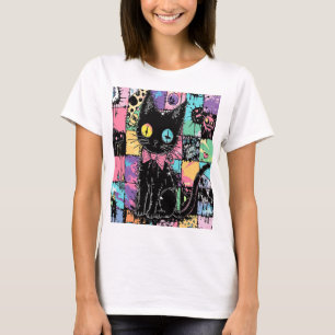 T-shirt Cute Kawaii Pastel Goth Patchwork Gothique Déplais