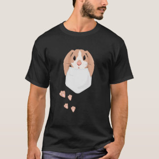 T-shirt Cute Kawaii Pocket Bunny Egg Joyeux dimanche de Pâ