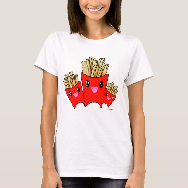 T-shirt Cute kawaii Potato Les frites de la France propose (Devant)