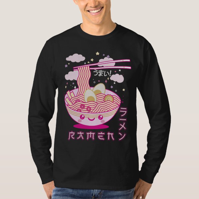 T-shirt Cute Kawaii Ramen Anime nouilles Ramen Filles, Ado (Devant)