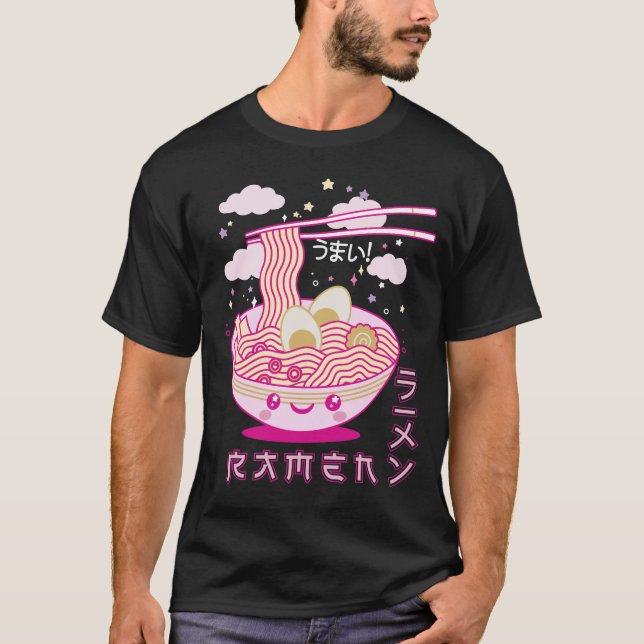 T-shirt Cute Kawaii Ramen Anime nouilles Ramen Filles, Ado (Devant)