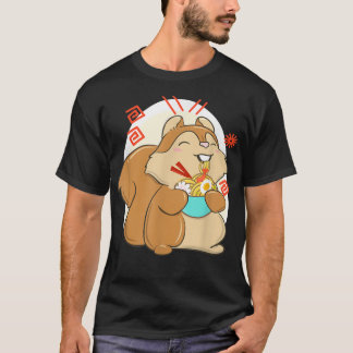 T-shirt Cute Kawaii Ramen écureuil japonais nouilles