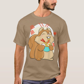 T-shirt Cute Kawaii Ramen écureuil japonais nouilles