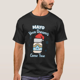 T-shirt Cute Kawaii Santa Hat Mayonnaise Mayo Tes rêves