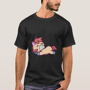 T-shirt Cute Kawaii Sleeping Cheval Design