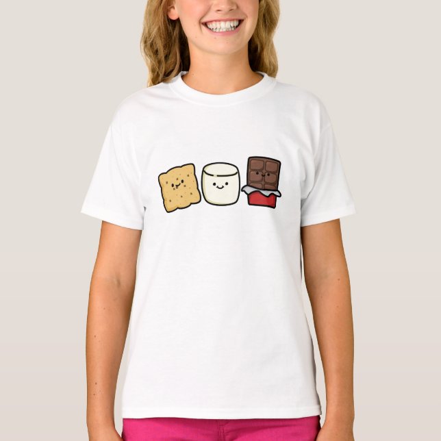 T-shirt Cute Kawaii Smore Pals (Devant)