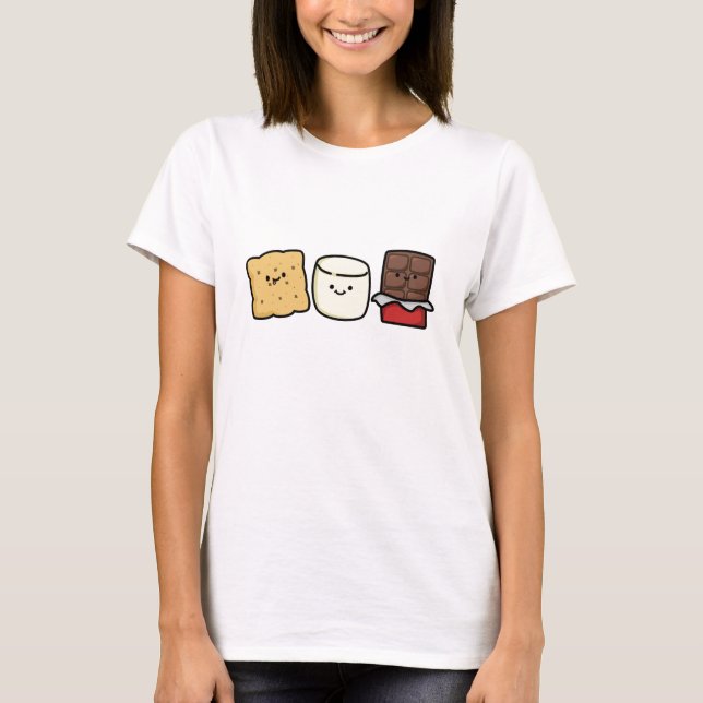 T-shirt Cute Kawaii Smore Pals (Devant)