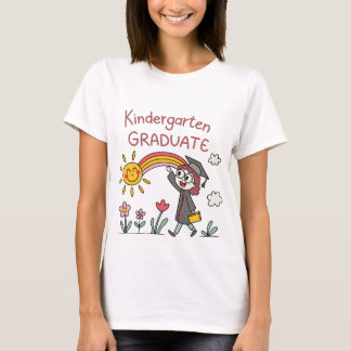 T-shirt Cute Kindergarten Graduate Rainbow & Sun Kids T-Sh