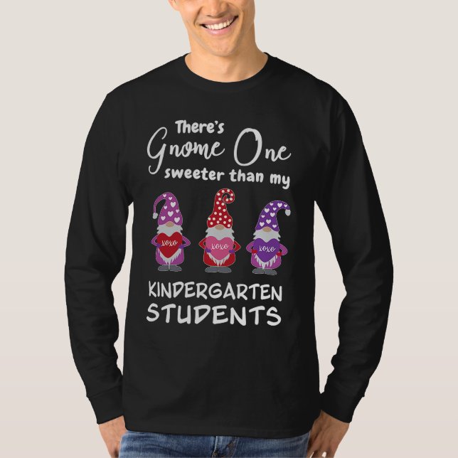 T-shirt Cute Kindergarten Teacher Valentine's Day Gnomes (Devant)
