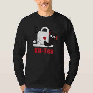 T-shirt Cute Kit Chat Thé Drôle Chat Pun Amateurs Thé Fans