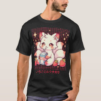 Cute Kitsune Anime japonaise Fox Kawaii fraise