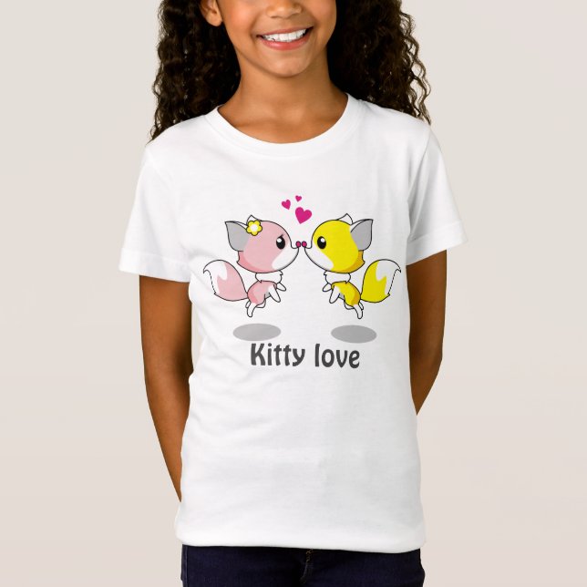 T-Shirt Cute Kitten Chat Amateurs d'animaux de compagnie (Devant)