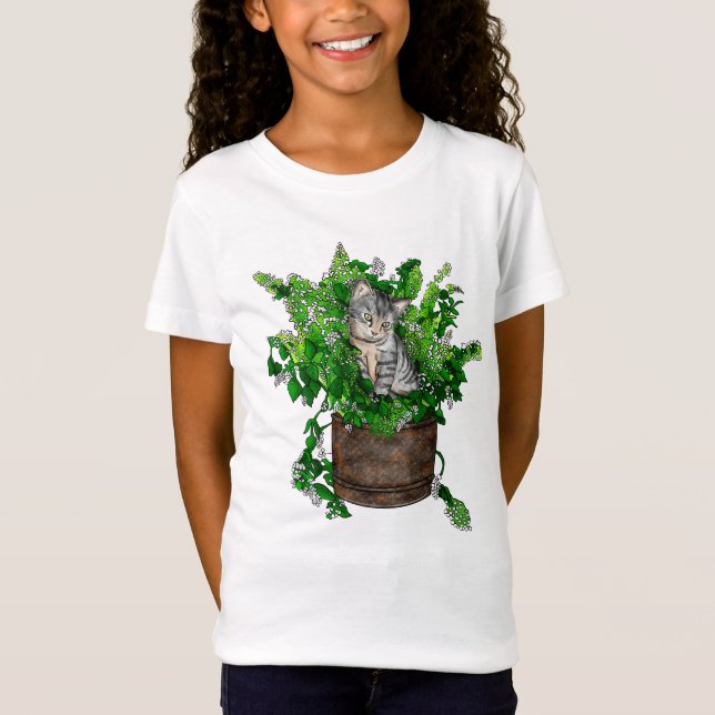 T-Shirt Cute Kitten dans un pot de navet (Devant)