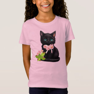 T-Shirt Cute Kitten et Ladybugs