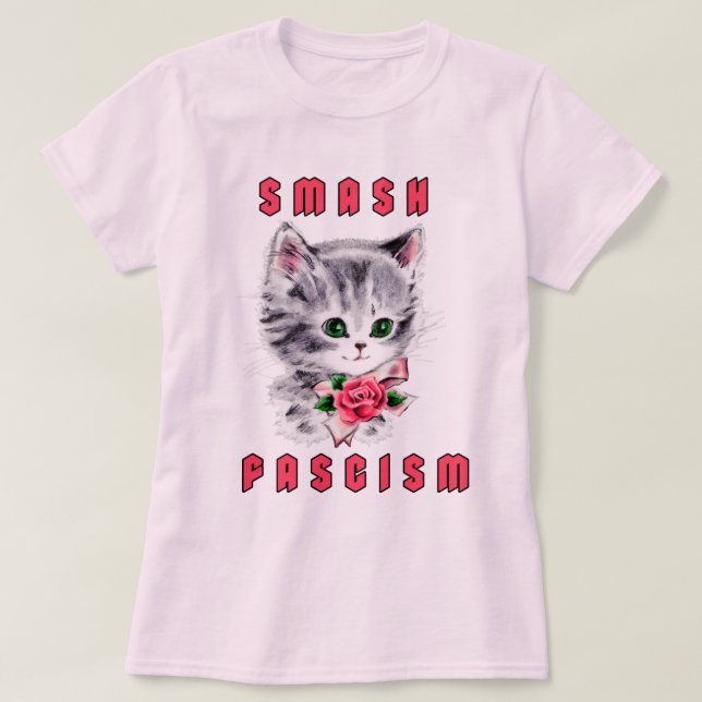 T-shirt Cute Kitten - Fascisme Smash (Design devant)