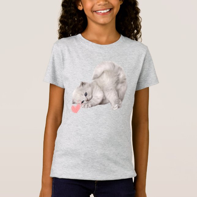 T-Shirt Cute Kitten Jouer (Devant)
