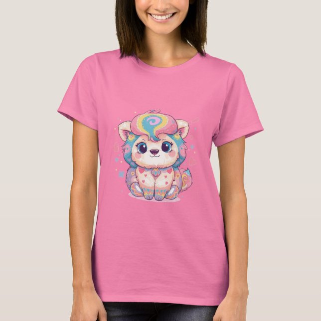 T-shirt Cute Kitty Cat Illustration -Minimalistic (Devant)
