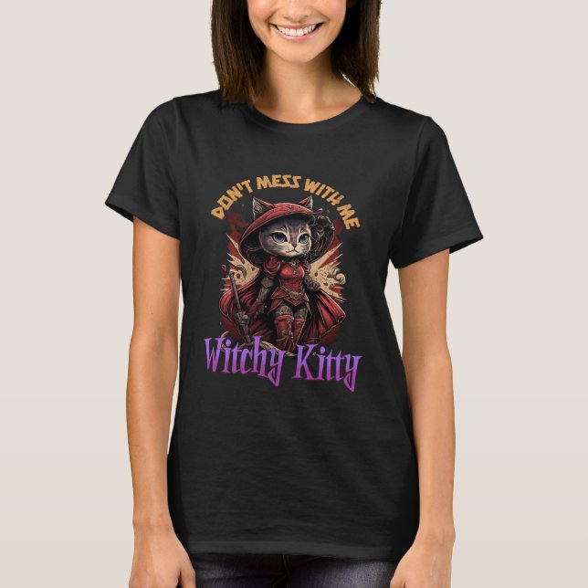 T-shirt Cute Kitty Chat Propriétaire Chat Kitten Femmes Ho (Devant)