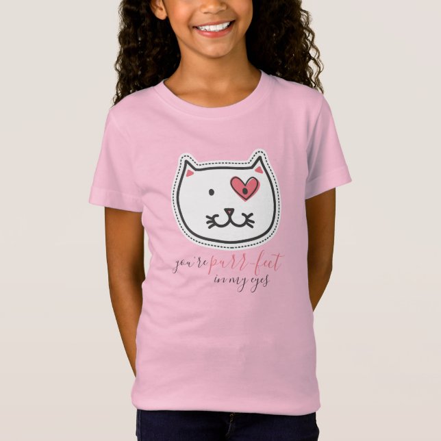 T-Shirt Cute Kitty Chat Vous êtes la Saint Valentin parfai (Devant)