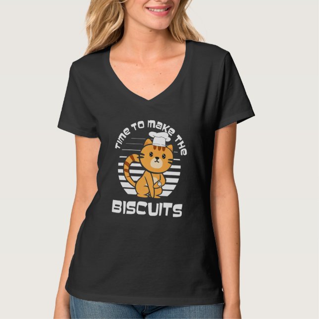 T-shirt Cute Kitty Temps Pour Rendre Les Biscuits Cat Univ (Devant)