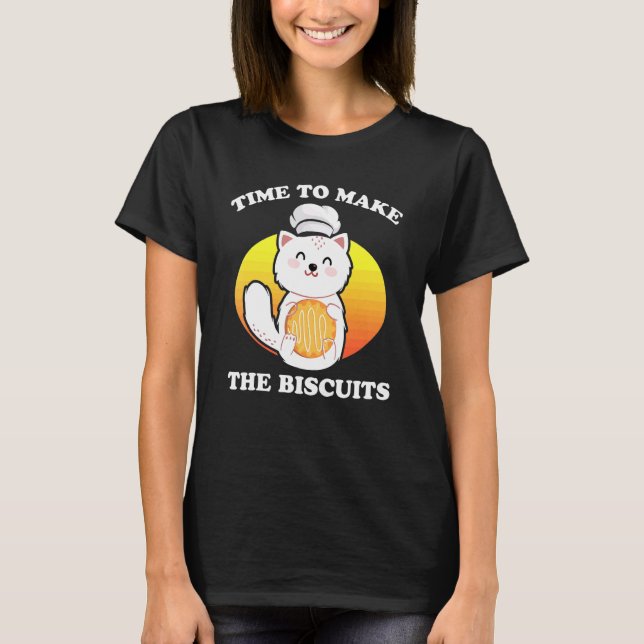 T-shirt Cute Kitty Temps Pour Rendre Les Biscuits Cat Univ (Devant)