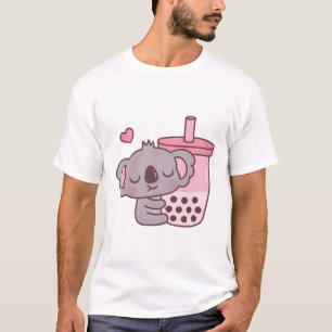 T-shirt Cute Koala aime Thé à bulle fraise