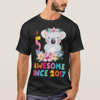 T-shirt Cute koala bear 5 years birthday outfit for boys g
