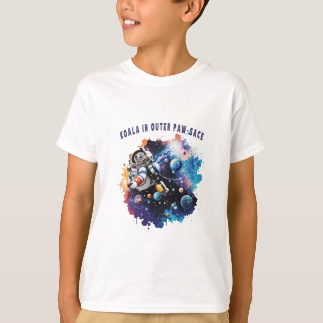 T-shirt Cute Koala dans l'espace extra-atmosphérique, astr (Devant)