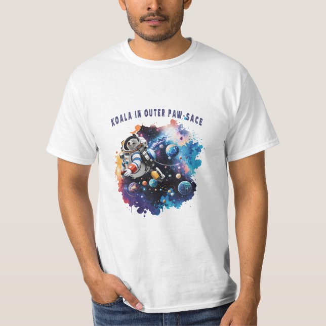 T-shirt Cute Koala dans l'espace extra-atmosphérique, astr (Devant)