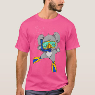 T-shirt Cute Koala Diving Australie Diver
