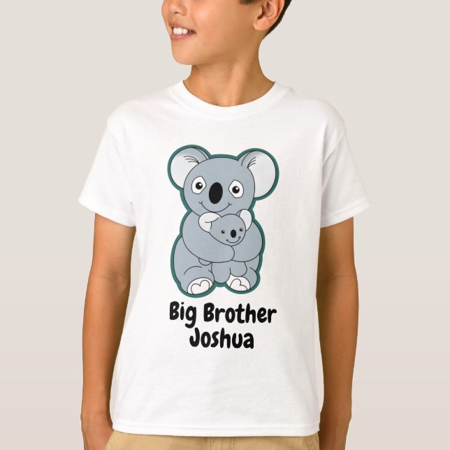 T-shirt Cute koala embrasser grand frère grand soeur (Devant)
