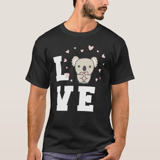 T-shirt Cute Koala Heart Koalas Animal Australia Cute Koal (Devant)