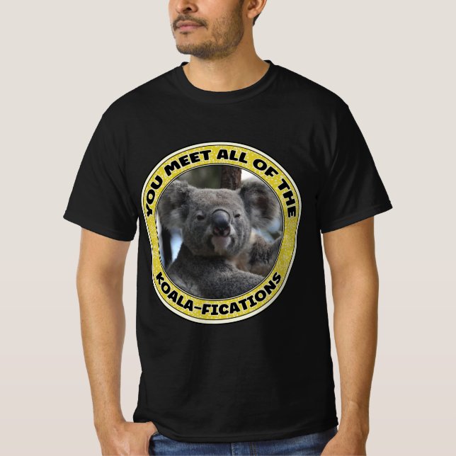 T-shirt Cute koala "joue sur les mots" (Devant)