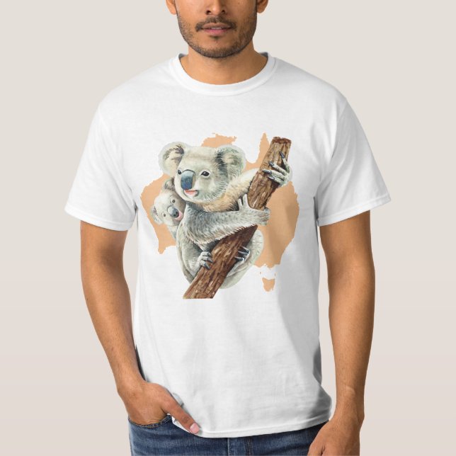 T-shirt Cute Koala Maman et bébé (Devant)