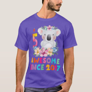 T-shirt Cute koala ours 5 ans tenue d'anniversaire pour ga