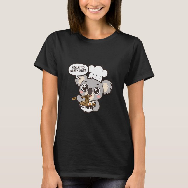 T-shirt Cute Koala profitant de Ramen (Devant)