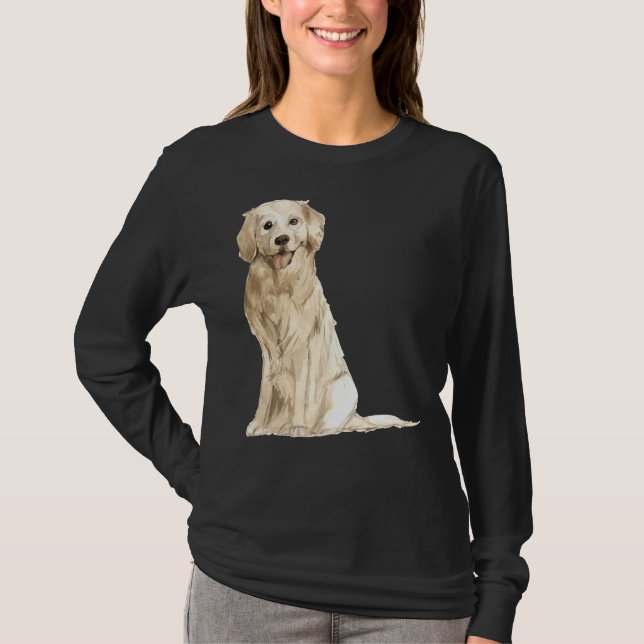T-shirt Cute Labrador Golden Retriever (Devant)