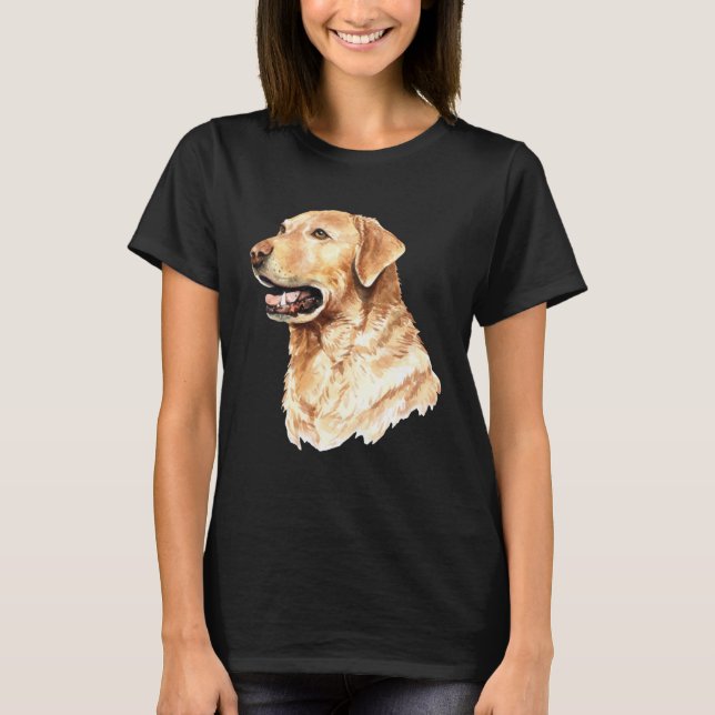 T-shirt Cute Labrador Retriever Dog Portrait Lab  Owner Mo (Devant)