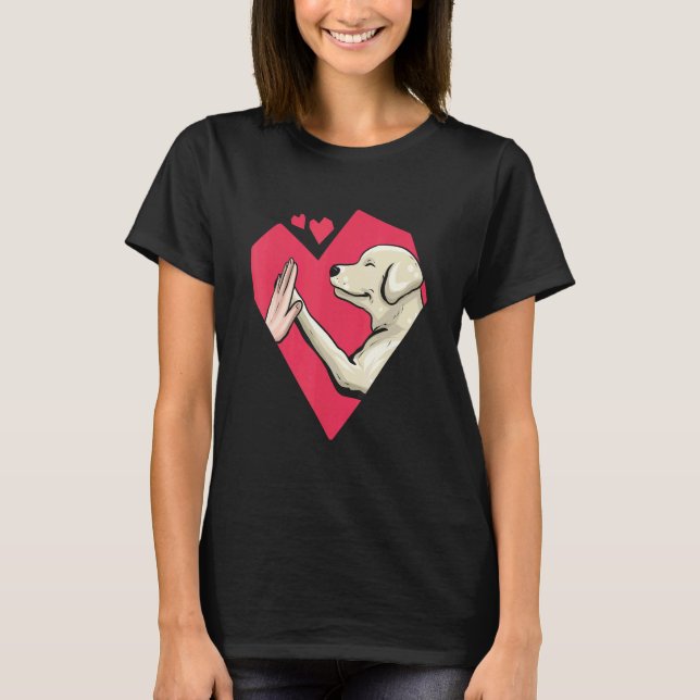 T-shirt Cute Labrador Retriever Love Heart Dog Mom Lab Mom (Devant)
