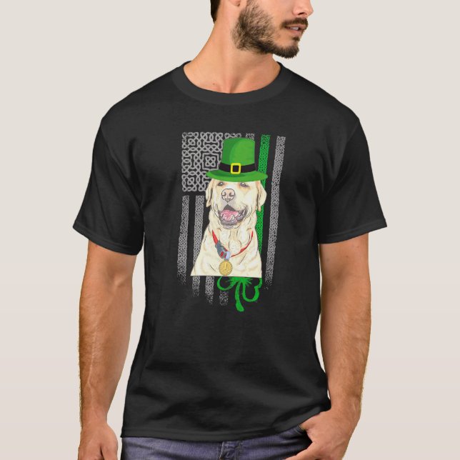 T-shirt Cute Labrador Retrive Saint Patrick S Day Américai (Devant)