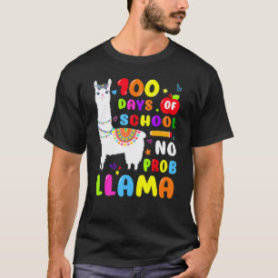 T-shirt Cute Lama 100 Jours Pas De Problème 100 Jours D'éc
