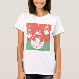 T-shirt Cute lapin de Pâques rétro et oeuf de Pâques