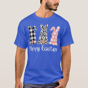T-shirt Cute Leopard Bunny Chasse Oeufs Rabbit Joyeux E