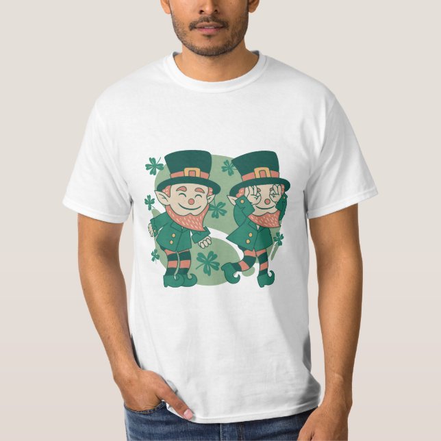 T-SHIRT CUTE LEPRECHAUN GRIDDY DANCE JOUR DE LA SAINT PATR (Devant)