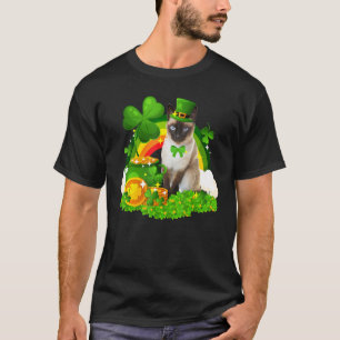 T-shirt Cute Leprechaun Siamese Amoureux des chats Proprié