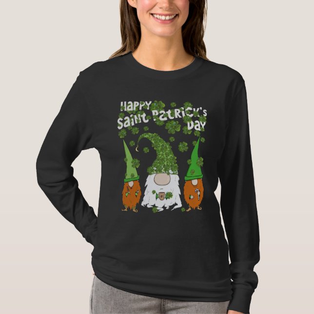T-shirt Cute Leprechauns Green C Shamrock Happy St Patrick (Devant)